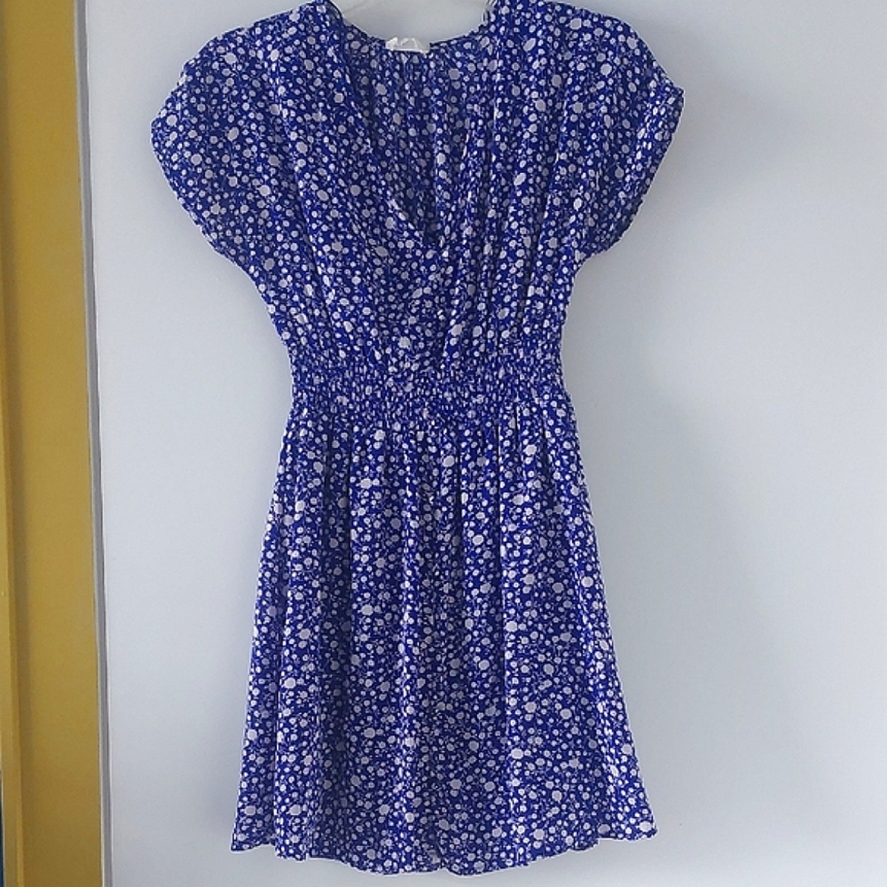 Sienna Sky Blue Floral Mini Dress Size XS